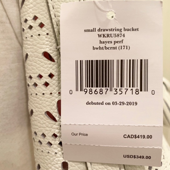 Small drawstring bucket Kate spade Hayes white Bag - Picture 4 of 8